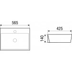 Раковина Weltwasser Elbach накладная прямоугольная 565х425х140 ELBACH 20212