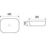 Раковина Weltwasser Elbach накладная овальная 490х395х150 ELBACH 2143
