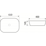 Раковина Weltwasser Elbach накладная овальная 610х400х145 ELBACH 21434