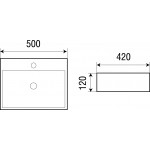 Раковина Weltwasser Elbach накладная прямоугольная 500х420х120 ELBACH 21735
