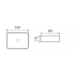 Раковина Weltwasser Elbach накладная прямоугольная 510х405х110 ELBACH 2178