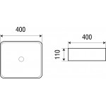 Раковина Weltwasser Elbach накладная квадратная 400х400х110 ELBACH 2179
