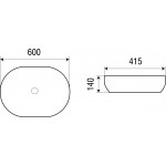 Раковина Weltwasser Elbach накладная овальная 560х415х140 ELBACH 2192