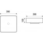 Раковина Weltwasser Elbach накладная квадратная 390х390х130 ELBACH 2196