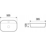 Раковина Weltwasser Elbach накладная овальная 505х385х120 ELBACH 2202