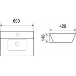 Раковина Weltwasser Elbach накладная прямоугольная 600х420х140 ELBACH 2253