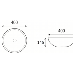 Раковина Weltwasser Elbach накладная круглая 400х400х145 ELBACH 3003