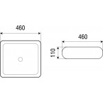Раковина Weltwasser Elbach накладная квадратная 460х460х110 ELBACH 3061