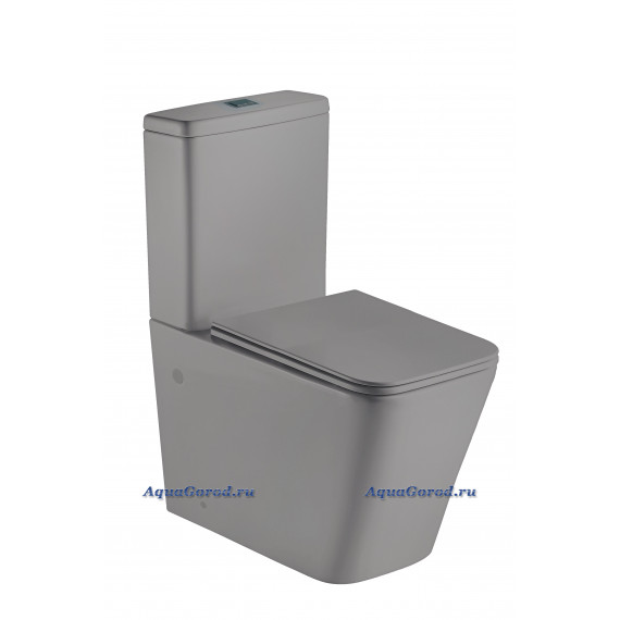 Унитаз-компакт Weltwasser Gelbach безободковый с сиденьем дюропласт микролифт серый матовый GELBACH 001 MT-GR