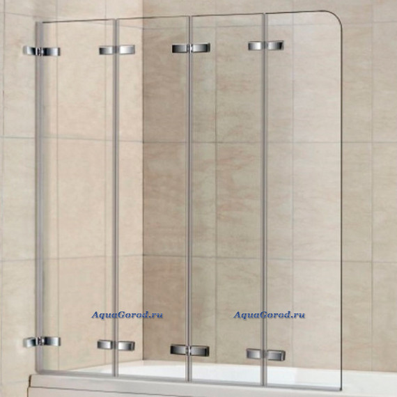 Шторка для ванны Weltwasser WW100 100ZD4-100 140х100, прозрачное стекло