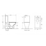 Унитаз-компакт Weltwasser SK ROTBACH 001 GL-WT безободковый с сиденьем дюропласт микролифт белый глянец 10000003791