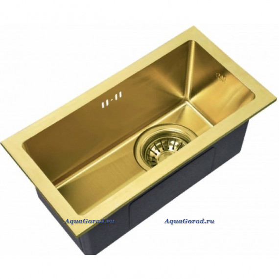 Мойка кухонная Zorg Inox 44х23 нержавеющая сталь бронза SZR-2344 BRONZE