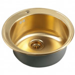 Мойка кухонная Zorg Inox 51х51 нержавеющая сталь бронза SZR-510/205-BRONZE