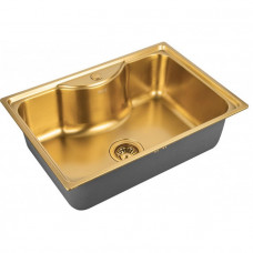 Мойка кухонная Zorg Inox 65х45 нержавеющая сталь бронза SZR 6545 BRONZE