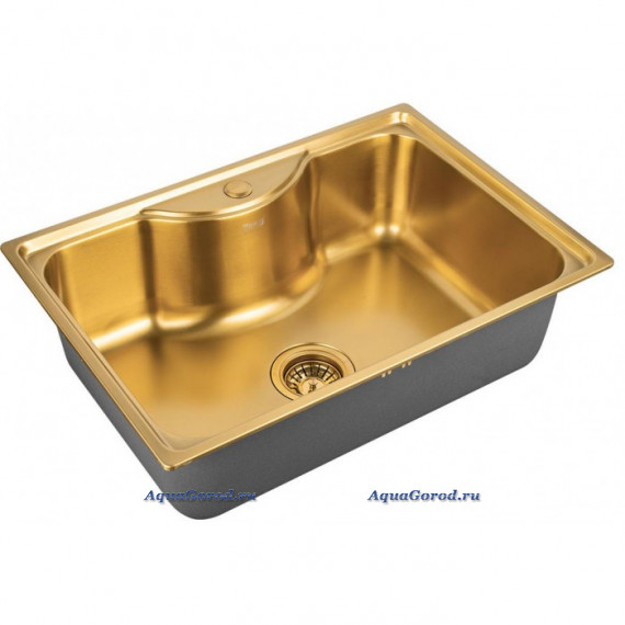 Мойка кухонная Zorg Inox 65х45 нержавеющая сталь бронза SZR 6545 BRONZE