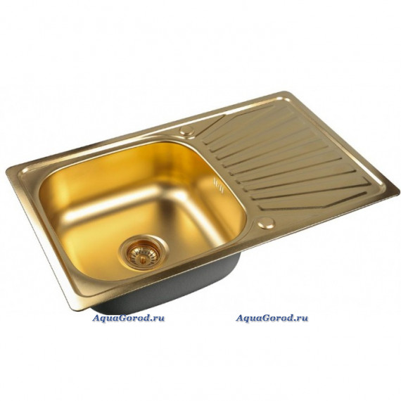 Мойка кухонная Zorg Inox 78х48 нержавеющая сталь бронза SZR 7848 BRONZE