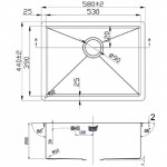 Мойка кухонная Zorg Light 58х44 нержавеющая сталь хром ZL R 580440