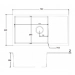 Мойка кухонная Zorg Light 78х44 нержавеющая сталь хром ZL R 780440