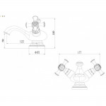 Смеситель для раковины Zorg Antic бронза A 6011U-BR