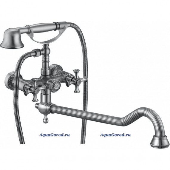 Смеситель для ванны с душем Zorg Antic серебро A 7001WDN-SL