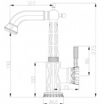 Смеситель для раковины Zorg Antic бронза A 112U-BR