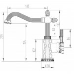 Смеситель для раковины Zorg Antic бронза A 125 U-BR