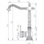 Смеситель для кухни Zorg Antic бронза A 422 K-BR