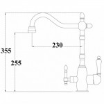 Смеситель для кухни Zorg Sanitary со встроенным фильтром питьевой воды хром ZR 312 YF-33