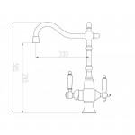 Смеситель для кухни Zorg Sanitary со встроенным фильтром питьевой воды хром ZR 336 YF-50