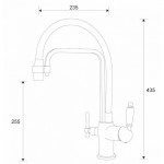 Смеситель для кухни Zorg Sanitary с выдвижным изливом хром ZR 342-8 YF