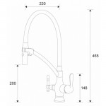 Смеситель для кухни Zorg Sanitary с выдвижным изливом хром ZR 347-6 YF