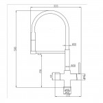 Смеситель для кухни Zorg STEEL HAMMMER с выдвижным изливом хром SH 2002 CR