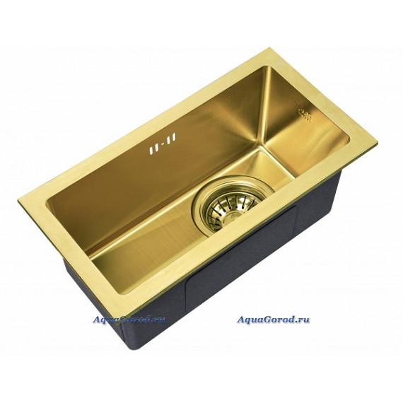 Мойка кухонная Zorg Inox 440х230х200 нержавеющая сталь бронза SZR-2344 BRONZE