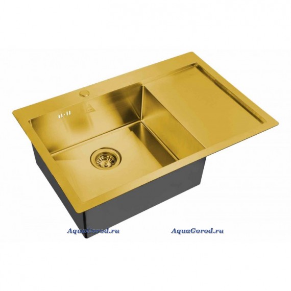 Мойка кухонная Zorg STEEL HAMMER 780х510 нержавеющая сталь бронза левая SH 7851-L BRONZE