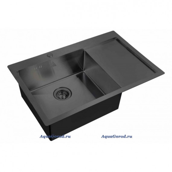 Мойка кухонная Zorg STEEL HAMMER 780х510 нержавеющая сталь графит левая SH 7851-L GRAFIT