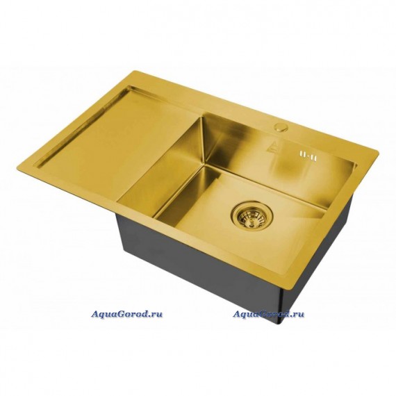 Мойка кухонная Zorg STEEL HAMMER 780х510 нержавеющая сталь бронза правая SH 7851-R BRONZE