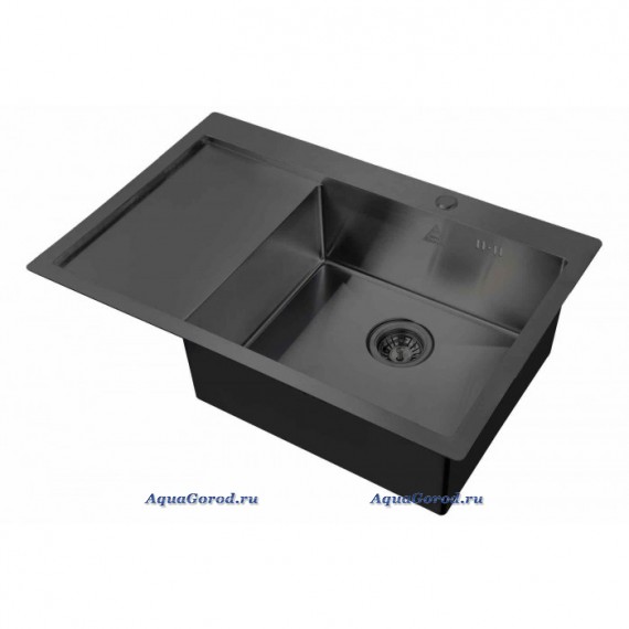 Мойка кухонная Zorg STEEL HAMMER 780х510 нержавеющая сталь графит правая SH 7851-R GRAFIT