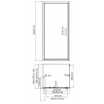 Душевой уголок WasserKRAFT Salm 27I28 80х90х200 распашной прозрачный