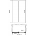 Душевая дверь WasserKRAFT Main 41S05 120х200 раздвижная прозрачное стекло профиль хром