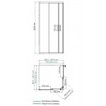 Душевой уголок WasserKRAFT Main 41S19 100х100х200 раздвижной прозрачный
