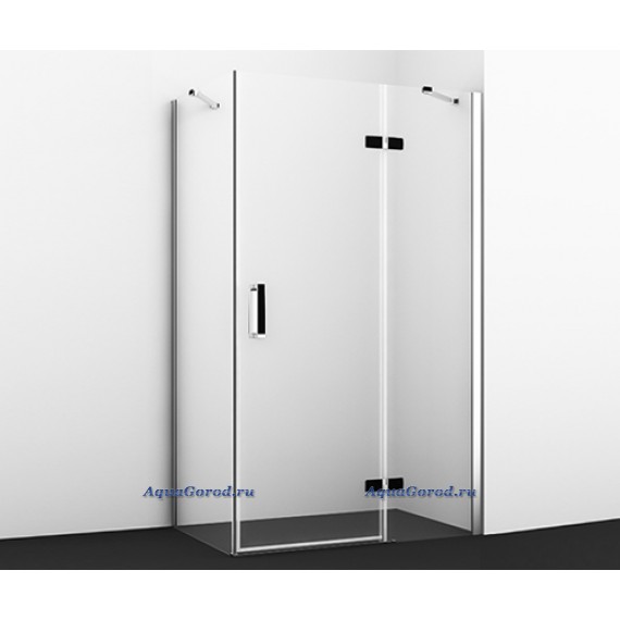 Душевой уголок WasserKRAFT Aller 10H06RBLACK 120х80х200 распашной правый черные петли