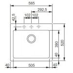 Мойка кухонная Franke MRG 610-58 3,5" гранит оникс 58,5х52