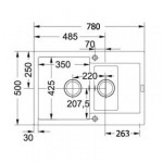 Мойка кухонная Franke MRG 651-78 3,5" гранит шоколад 78х50