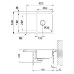 Мойка кухонная Franke OID 611-62 3,5" гранит полярный белый 62х50