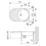 Мойка кухонная Franke ROG 611 3,5" гранит оникс 77х50