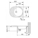 Мойка кухонная Franke ROG 611С 3,5" гранит шоколад 62х50