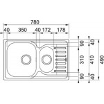 Мойка кухонная Franke POLAR PXN 651-78 нержавеющая сталь 78х49