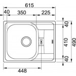 Мойка кухонная Franke POLAR PXN 614-60 нержавеющая сталь 61.5х49