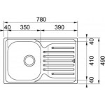 Мойка кухонная Franke POLAR PXN 611-78 нержавеющая сталь 78х49