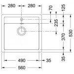 Мойка кухонная Franke SID 610 3,5" гранит оникс 56х53